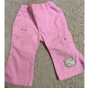 Infant Hello Kitty Sanrio Pants Pink 18 Months Y2K Cargo Style Patch